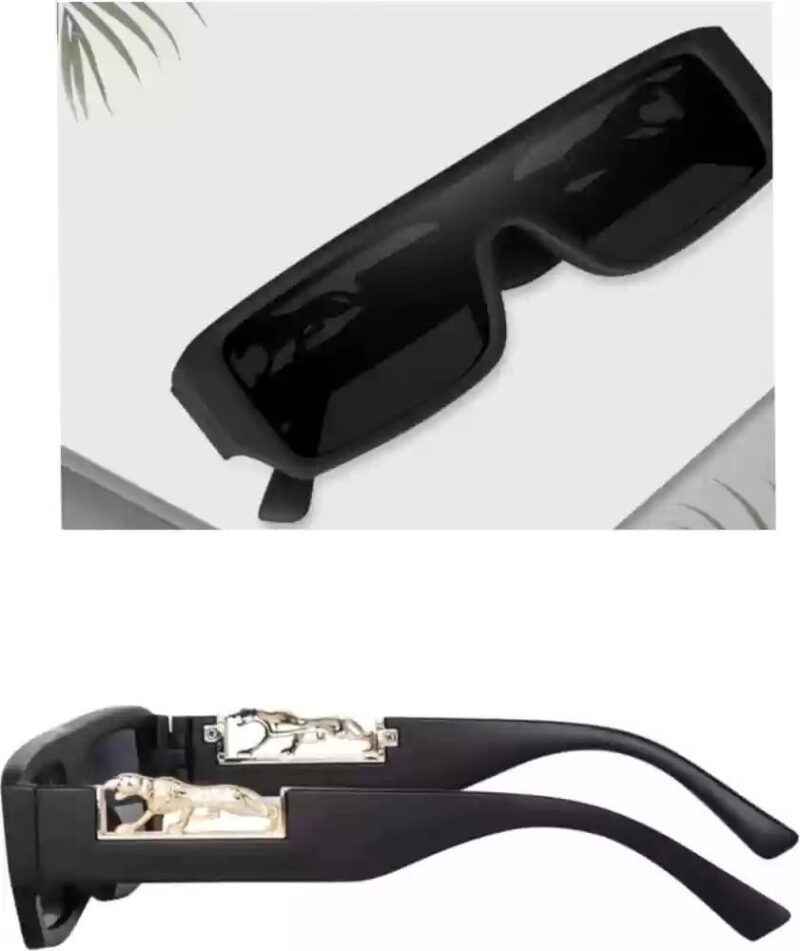 Jaguar Decorated Arms Rectangle Sunglasses - Image 2